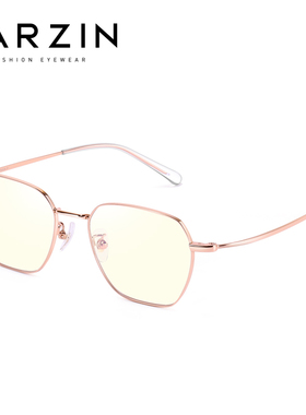 帕森防蓝光镜女多边形金属轻盈镜框防辐射手机护目眼镜架PZ15779