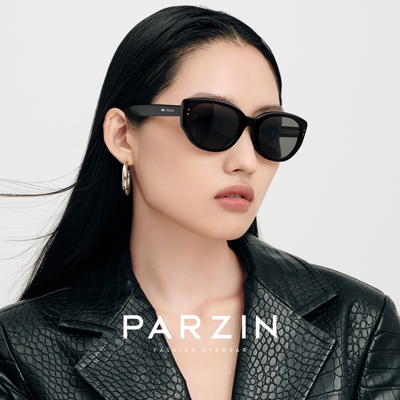 帕森PAZA系列太阳镜女 复古时尚个性小框眼镜潮酷墨镜男 12715B