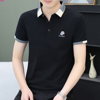 男士T恤翻领2026新款夏季冰丝短袖Polo衫中青年休闲上衣半袖体恤