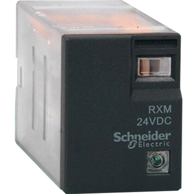 施耐德 RXM4LB2BD 小型中间继电器  DC24V 4开4闭 14脚 3A
