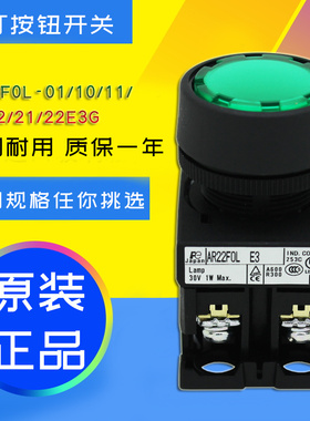 进口富士平头按钮AR22F0L-10/01/11/20/21/22E3G/R/Y/W/A/S