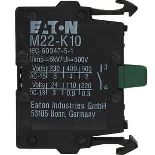 伊顿穆勒EATON常开辅助触点M22-K10 1常开 德国原装正品 现货