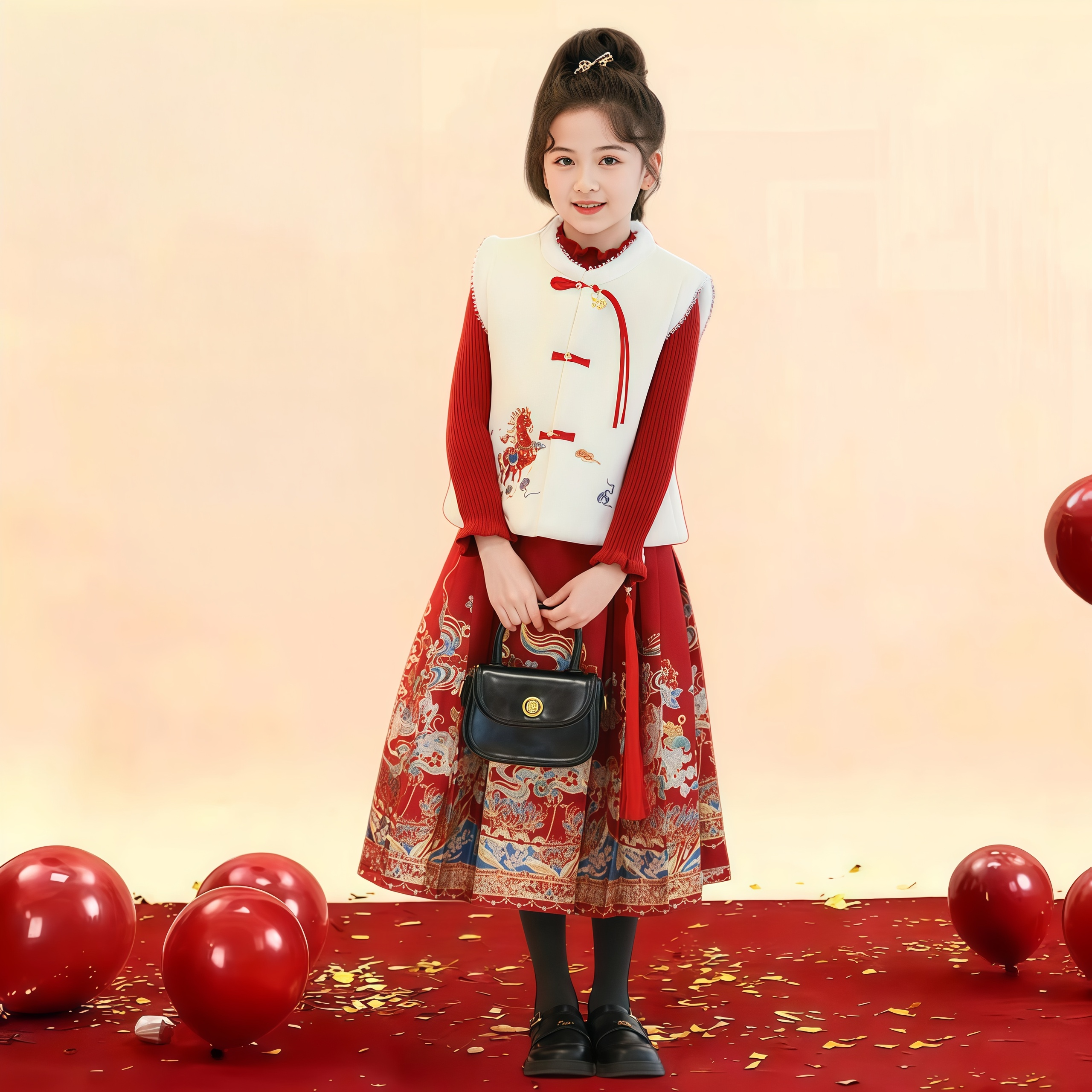 女童明制汉服冬装马面裙套装2026新款儿童拜年服中式国风新年衣服,童装/婴儿装/亲子装,汉服,淘宝优惠券,粉丝福利购,淘宝优惠卷