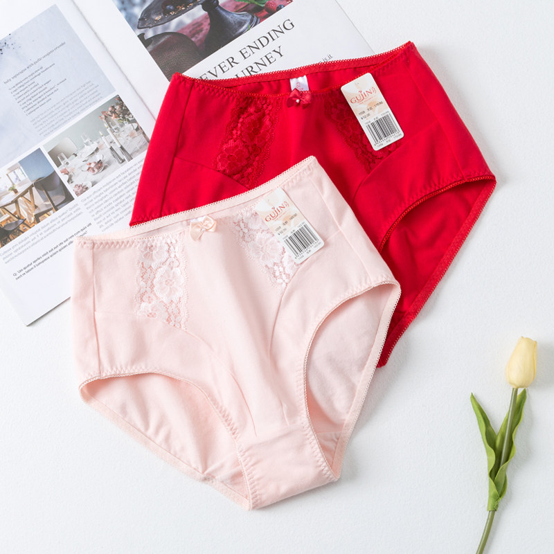 古今内裤女本命年红色全棉高腰三角裤头纯棉舒适妈妈短裤1058,女士内衣/男士内衣/家居服,平角裤,淘宝优惠券,粉丝福利购,淘宝优惠卷