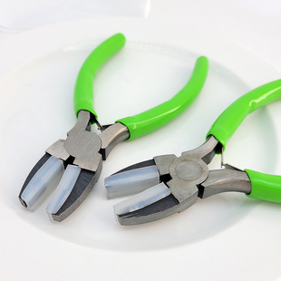 防划痕尼龙塑头平口嘴钳绕线定位珠钳子diy手工珠宝饰品专用工具