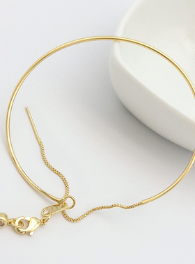 18k包金针式手镯蛇骨链硅胶diy