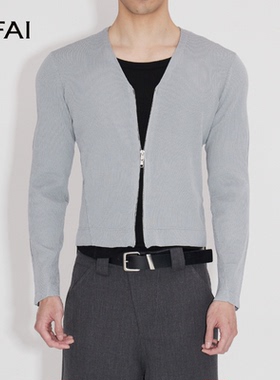 NFAI 25SS V领拉链外套