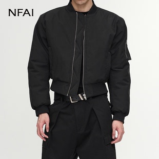 迷彩 MA1 Bomber NFAI. 力量廓形 卡 飞行夹克棉服 3防特氟龙 黑