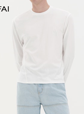 NFAI 26SS 缎感正肩长袖 100支美国匹马棉/精调版型/基础好物