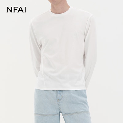 NFAI 26SS 缎感正肩长袖 100支美国匹马棉/精调版型/基础好物