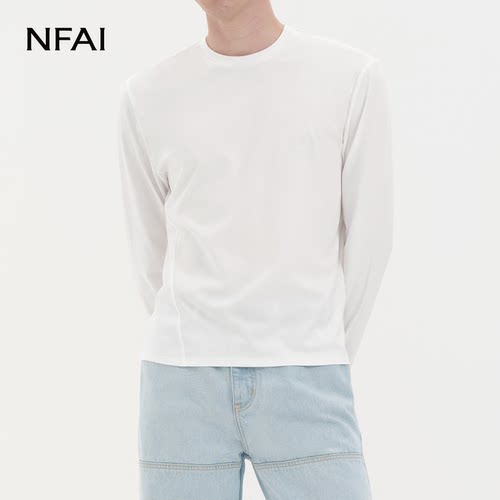 NFAI 26SS 缎感正肩长袖 100支美国匹马棉/精调版型/基础好物