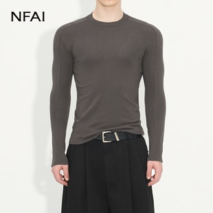 25FW 透气舒适 德绒插片长袖 发热保暖 合身剪裁 打底 NFAI