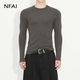 透气舒适 NFAI 合身剪裁 打底 发热保暖 25FW 德绒插片长袖