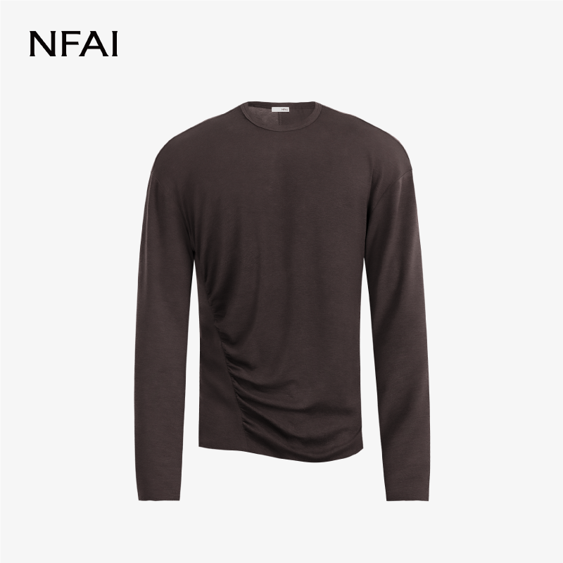 NFAI 25FW 涟漪羊毛长袖 自然褶感/亲肤不扎/弹力舒适