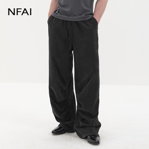 NFAI26SS轻薄无感堆褶长裤