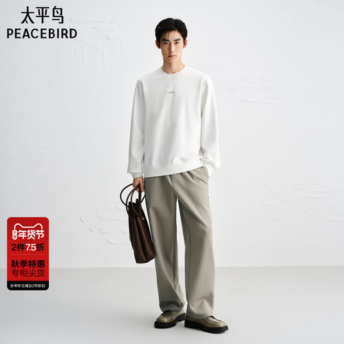 【商场同款】太平鸟男装休闲裤25秋季新款直筒卫裤潮 B1GF3439
