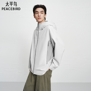 茄克衫 时尚 户外纯色潮流宽松男休闲夹克 休闲夹克男士 太平鸟男装