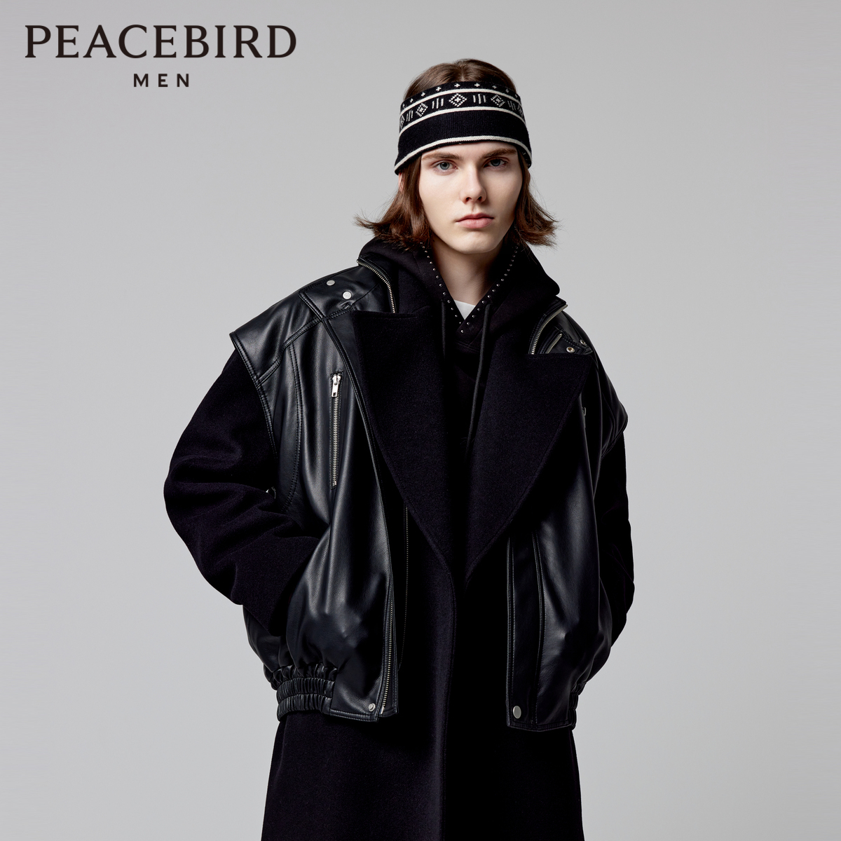 【商场同款】太平鸟男装PU皮马甲