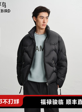 【商场同款】太平鸟男装 OAMC联名面包服潮流黑色羽绒服B2ACF4526