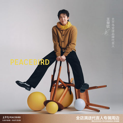 【王楚钦同款】太平鸟男装羊绒牛仔2026年冬季新牛仔裤B1HAG4133