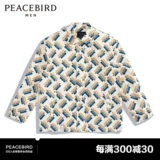 Taiping Bird's Men's Awumn New Slogs Full Printing Loase Coach Drop Men B1BCD1215