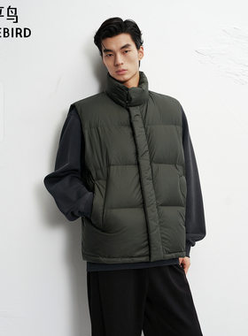 【商场同款】太平鸟男装羽绒马甲25冬新款阔版羽绒背心 B1AGF4245