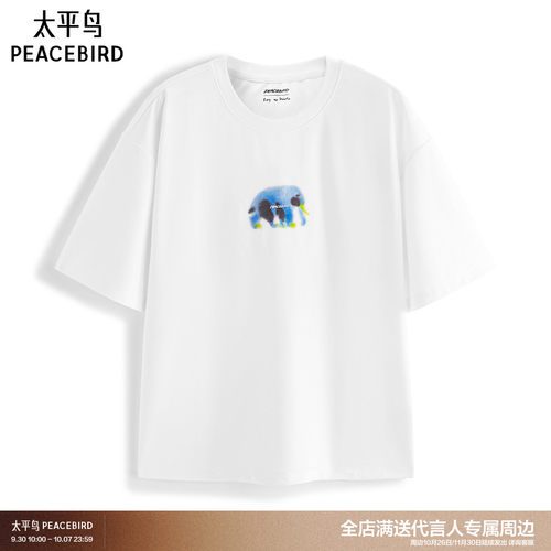 【艺术家Rop联名】太平鸟男装太平鸟男装T恤26夏短袖 B2CNG2426#