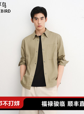 【商场同款】太平鸟男装 衬衫秋季时尚阔版外穿衬衣 B1CHF3126