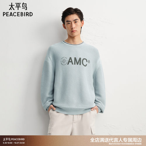 太平鸟男装 OAMC联名休闲毛衫男士时尚舒适毛衫套头休闲毛衣潮