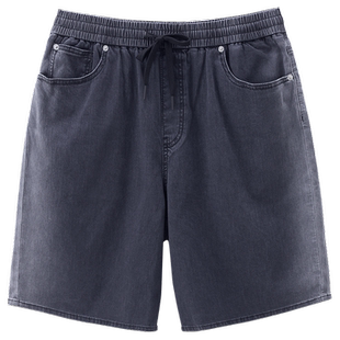 太平鸟男装 休闲裤夏季运动直筒牛仔短裤美式复古丹宁五分中裤男