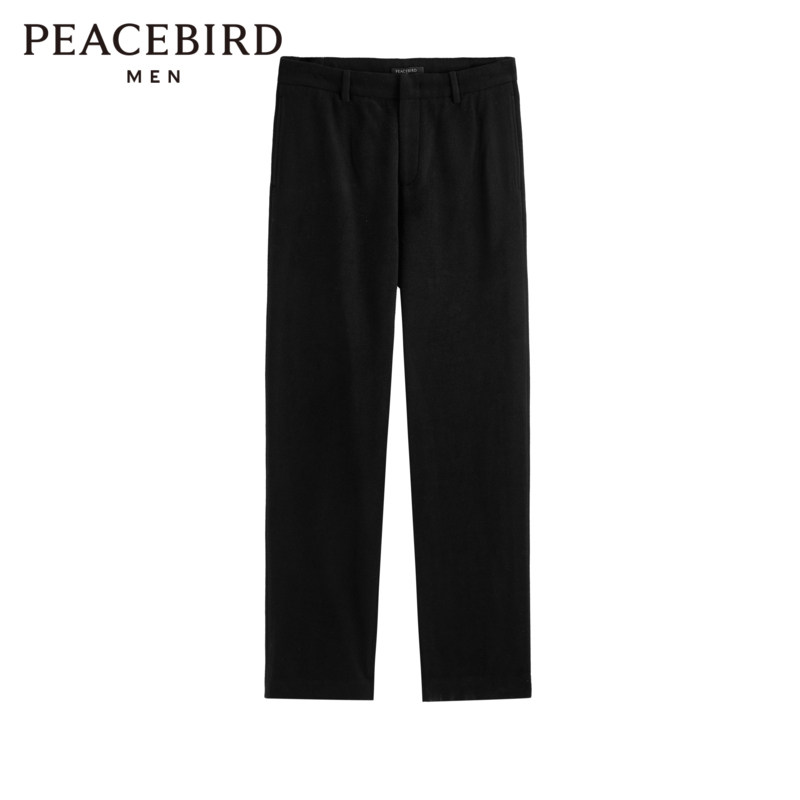 太平鸟男装 保暖冬季新款羊毛呢休闲长裤潮B1GBD4V10