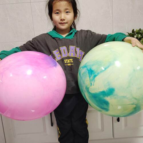 儿童网红大气球18寸云彩球大号幼儿园拍拍球宝宝弹力彩虹球游戏球