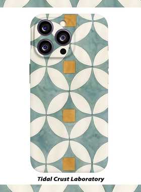 八方来财复古格子绿色菲林二合一手机壳适用苹果17nova14华为p70mate60小米15opporen14ovivo荣耀300iPhone16