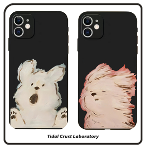 油画小狗手机壳适用15nova10华为p50E/mate40小米13opporeno9vivo荣耀80iPhone14