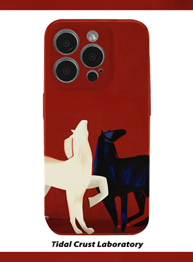 马年红色简约马到成功菲林二合一手机壳适用苹果17nova14华为p70mate60小米15opporen14ovivo荣耀300iPhone16