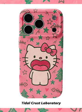 搞怪哇噻大嘴KT猫咪菲林二合一手机壳适用苹果17nova14华为p70mate60小米15opporen14ovivo荣耀300iPhone16