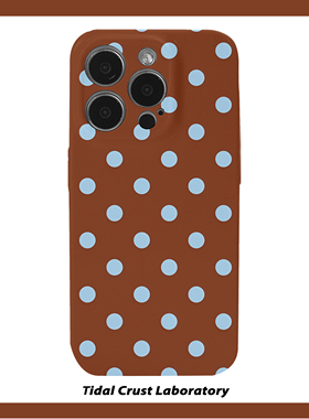 复古满屏蓝色波点个性菲林二合一手机壳适用苹果17nova14华为p70mate60小米15opporen14ovivo荣耀300iPhone16