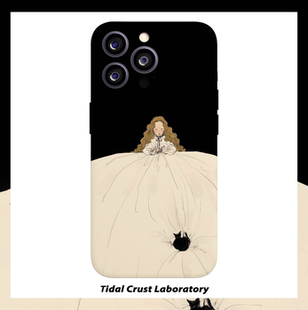 复古公主与猫咪共舞菲林二合一手机壳适用苹果17nova14华为p70mate60小米15opporen14ovivo荣耀300iPhone16