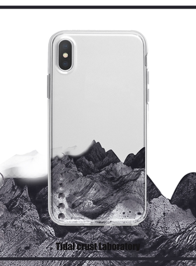 简约山脉冷淡风透明手机壳适用苹果15nova10华为p50E/mate40小米13opporeno9vivo荣耀80iPhone14