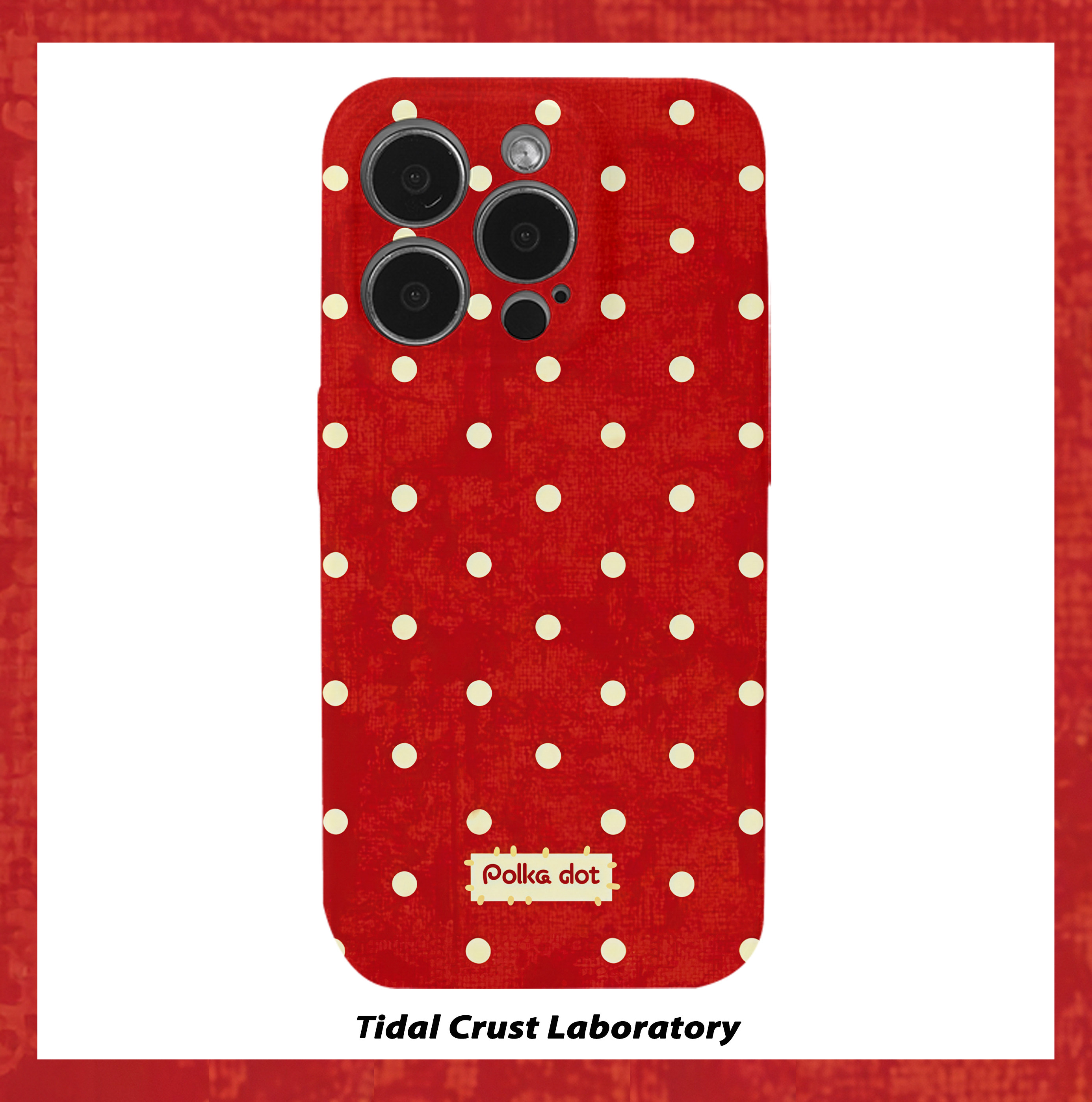 复古新年红色波点高级菲林二合一手机壳适用苹果17nova14华为