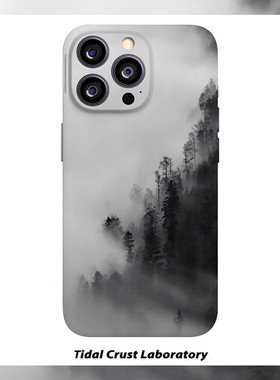 国风轻舟一人过松林高级林全包手机壳适用苹果15nova10华为p50mate60pr小米14opporeno9vivo荣耀80iPhone14