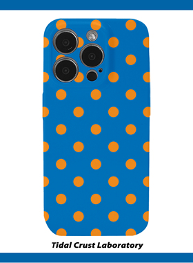 小众简约橙蓝色波点菲林二合一手机壳适用苹果17nova14华为p70mate60小米15opporen14ovivo荣耀300iPhone16