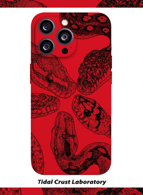 国风红色蛇年发财炫酷菲林二合一手机壳适用苹果17nova14华为p70mate60小米15opporen14ovivo荣耀300iPhone16