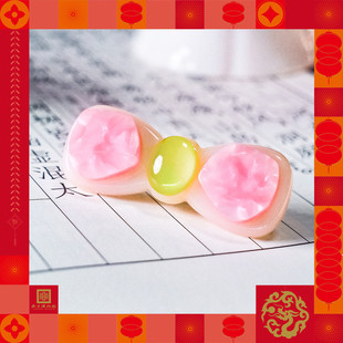 南京博物院文创礼品镶嵌碧玺玉带扣发夹节日旅游纪念品礼物