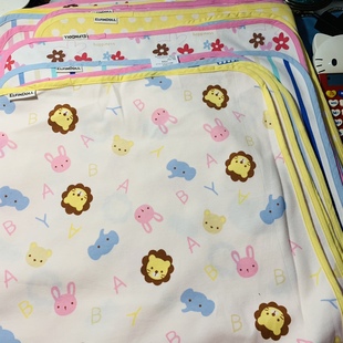 日单儿童隔尿垫 防水姨妈床垫生理纯棉透气轻薄45 猫 70日本西