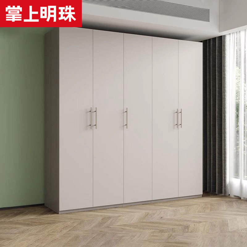 掌上明珠四门五门大衣柜家用现代轻奢极简约卧室平开门衣柜储物YJ