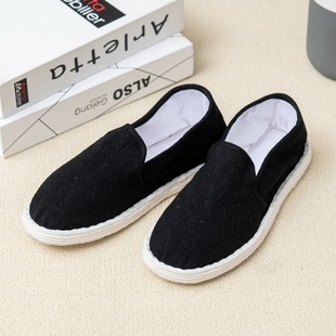 春秋季老北京布鞋男千层底透气休闲一脚蹬爸爸单鞋正品官方旗舰店