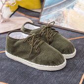 男女冬季 新款 老北京千层底手工妈妈棉鞋 加厚棉花保暖系带月子休闲