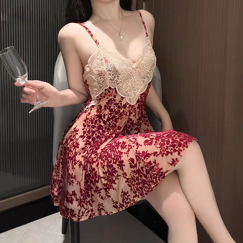 轻奢法式宫廷风吊带激情居家睡衣