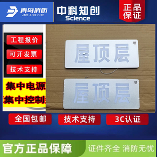 北大青鸟疏散指示灯 屋顶层定制图案12BWA 青鸟消防灯牌现货正品